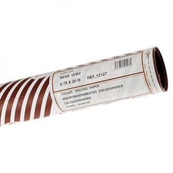 Papel de Calco Canson 750 mm x 20 m, 90-95 g/m², alto grado de transparencia