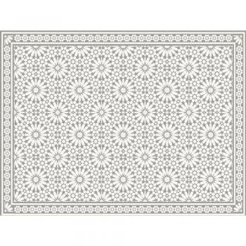 Alfombra de Vinilo Beige Samara 100x133 cm Estilo Baldosas