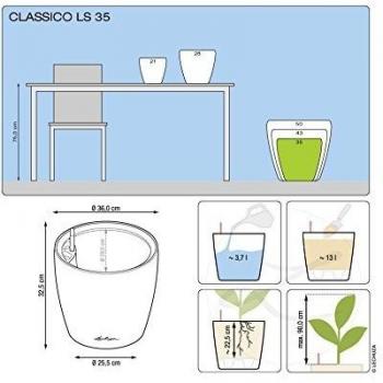 Macetero Classico LS 35 All-in-One Blanco Brillo 16060 Lechuza