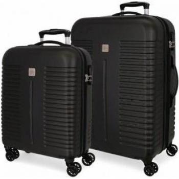 Maletas Roll Road India Rígidas 55-70cm Negro