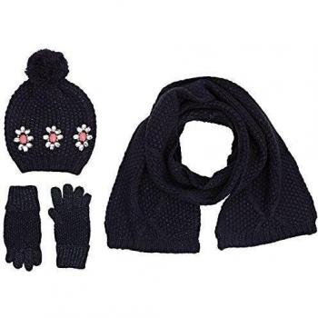 Billieblush ENSEMBLE BONNET+GANTS+ECHARPE-Conjunto Bebé-Niñas,    Azul