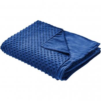 Funda de manta pesada moderna azul marino 120 x 180 cm con diseño de lunares en tejido de poliéster Callisto