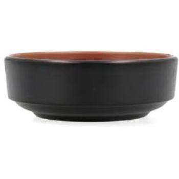 Bol Bicolor de Melamina 12,5cm Negro Liso - Gran Durabilidad y Resistente a Rayaduras, No Apto Microondas, Apilable
