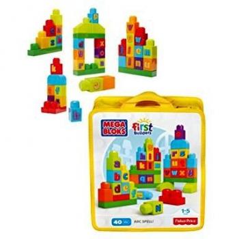 Mega Bloks - Bolsa ABC First Builders, Juego de construcción