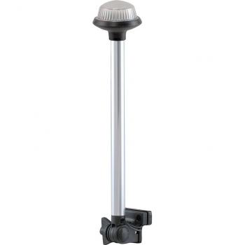 Perko 1634DP0CHR Fold Down All-Round Frosted Globe Pole Light - Horizontal Mount - White