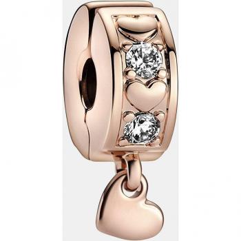 Clip Pandora Moments Corazones Infinitos Brillantes con circonitas