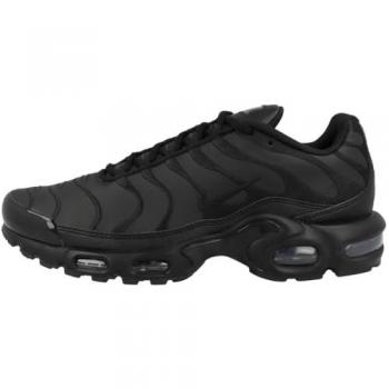 Nike Air Max Plus TN Leather - Triple Black Men's Sneakers Size 13 US