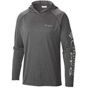 Columbia Men 's Terminal Tackle sudadera con capucha, hombre, Terminal Tackle, Charcoal Grey Heather/Cool Grey, large