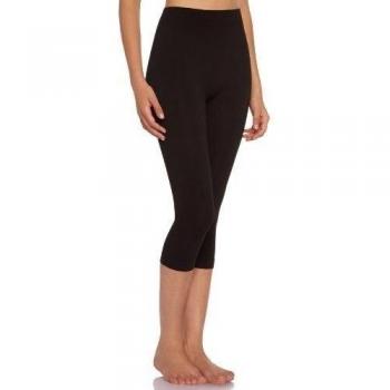 LYTESS - Enagua pantalón capri para mujer, color Negro, talla S/M - talla inglesa