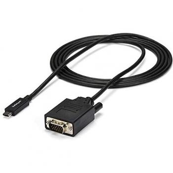 StarTech.com 6ft/2m USB C to VGA Cable - 1920x1200/1080p USB Type C to VGA Video Active Adapter Cable - Thunderbolt 3 Compatible - Laptop to VGA Monitor/Projector - DP Alt Mode HBR2