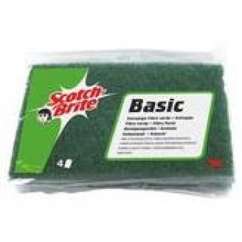 Scotch-Brite Esponja, Fibra Verde, Compuesto, Multicolor, 0.18x0.25x0.32 cm