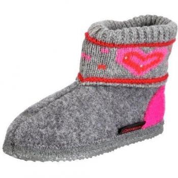 Giesswein Hilchenbach 56-10-40641 - Zapatillas de casa de tela para niños, color gris, talla 28