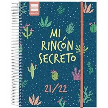 Finocam Agenda 2021 2022 1 Día página Septiembre 2021, Junio 2022 10 meses y Julio/Agosto resumidos 4º, 155x212 Secundaria Rincón Español
