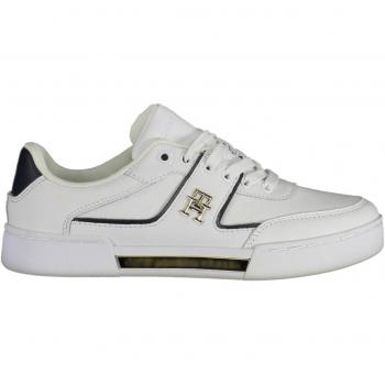 Tommy Hilfiger Women's Eco-Friendly White Lace-Up Sneakers - Size 11 US