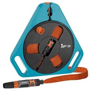 Manguera Plana Gardena Classic roll-fix 20m con Carrete y Accesorios