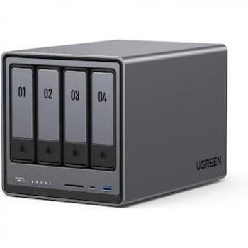 NAS UGREEN DXP4800 112TB, 4 Bahías, 2.5GbE, Inteligencia Artificial, Nube Privada, Sin Discos, USB 10Gbps