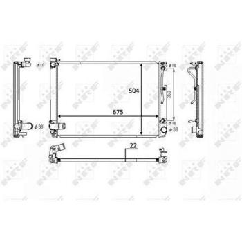Radiador de refrigeración del motor NRF 58391 - Radiador de alta calidad, diseñado para un rendimiento óptimo en la refrigeración del motor, fabricado con materiales duraderos, compatible con múltiples modelos de vehículos, fácil instalación y man