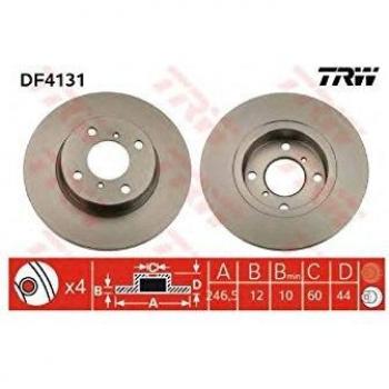 Disco de freno TRW DF4131 frente, completo, 1 pieza