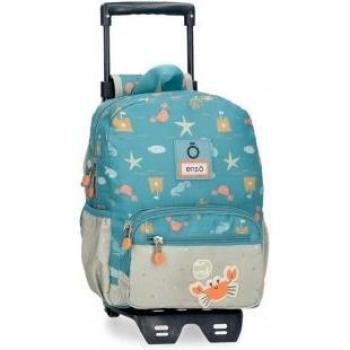 Mochila preescolar Enso Mr Crab 28 cm con carro