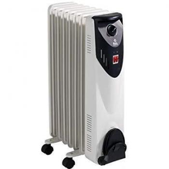Radiador de Aceite Eléctrico FM RW-15 con 7 Elementos, 1500W y 3 Niveles de Potencia
