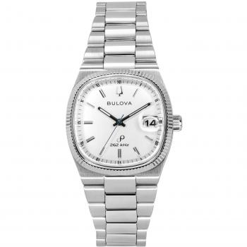 Bulova Classic Super Seville 38mm Men's Quartz Watch with Stainless Steel Bracelet and Silver Dial, Water Resistant 3ATM