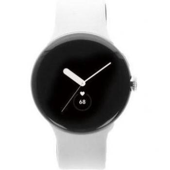 Google Pixel Watch LTE 41mm Plata con Correa Deportiva Chalk, Pantalla AMOLED de 1.6 Pulgadas, GPS Integrado