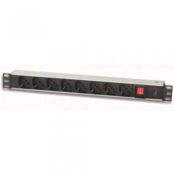 19 Rack Power Strip 8 Outlet with Switch, Italian Plug, 1U