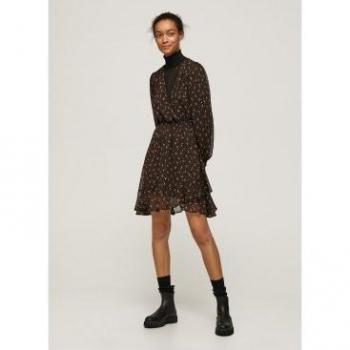 Vestido Leticia Negro Pepe Jeans para mujer, elegante y sofisticado