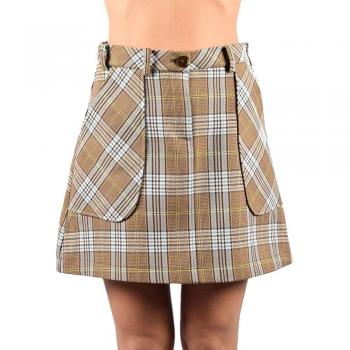 Patrizia Pepe Multicolor Tartan Cotton Mini Skirt - Size S