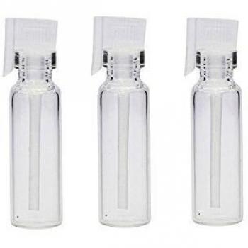 20 pcs tiny Mini viales de muestras de Perfume vacío recargable de cristal claro cosméticos líquidos aromaterapia aceites esenciales Perfume botellas contenedor tarros, 2ml