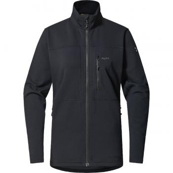 Haglofs Rosson Mid Women's Full Zip Fleece Jacket - True Black XS