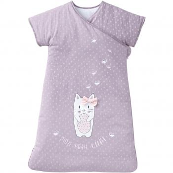 VERTBAUDET Saquito sin mangas forma kimono AEROCHAT Violeta Estampado 70