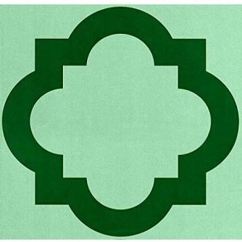Equipo DRT Fuego - Papel pintado diseño geométrico, color verde, non woven