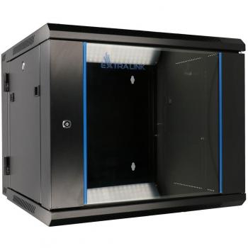 Extralink 9U 600X600 AZH WALL-MOUNTED RACKMOUNT CABINET SWING TYPE BLACK