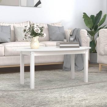 Mesa de centro blanca 110x55x45 cm de madera maciza de pino vidaXL