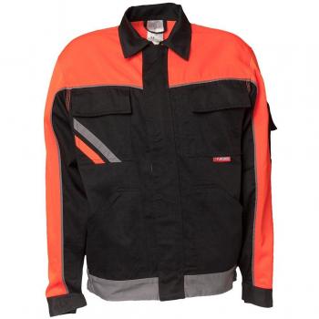 Planam 2411070 - Chaqueta bund visline v1, tamaño 70, negro/naranja/zinc