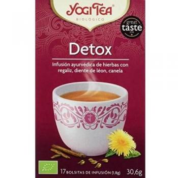 Yogi Tea - Detox, Infusión Ayurvédica de Hierbas con Regaliz, Diente de León y Canela - 17 Bolsitas, 30,6g