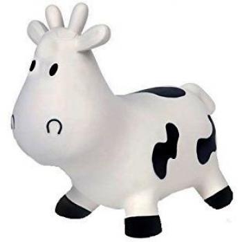 Salta-Cow - Hüpftier para interiores y exteriores - A partir de 3 años - Peso máximo 50 kg - Negro y Blanco