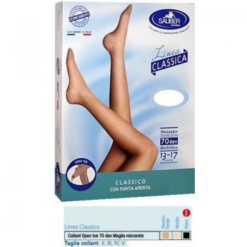 Sauber 70 Pantimedia Open-Toe Talla 5 Negro