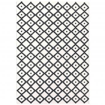 Vallila Elma – Alfombra de Lana, Negro/Blanco, 160 x 230 cm