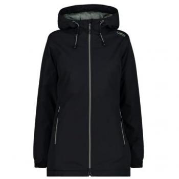 CMP Women's Long Fix Hood Insulated Waterproof Jacket Gray 42