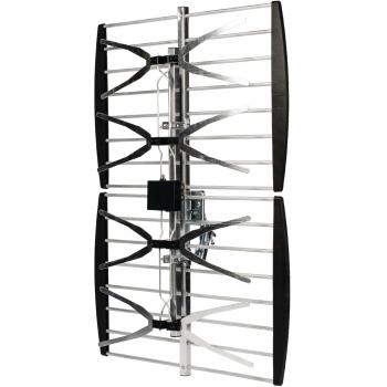 Valueline VLS-UHF10L - Antena Exterior de diseño Plano para recepción de señal DVB-T y UHF de 14 dB, Color Plata y Negro
