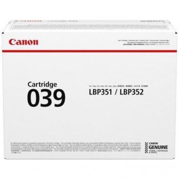 Canon CRG-039 Negro Cartucho de Tóner Original 0287C001 para i-SENSYS LBP351x, LBP352x