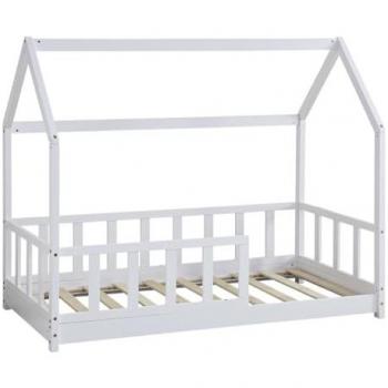 Cama-cabina de madera Charlotte - Blanco - 80 x 160 cm