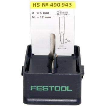 Festool 490943 - Fresa para ranurar HS, vástago 8 mm HS S8 D 5/12