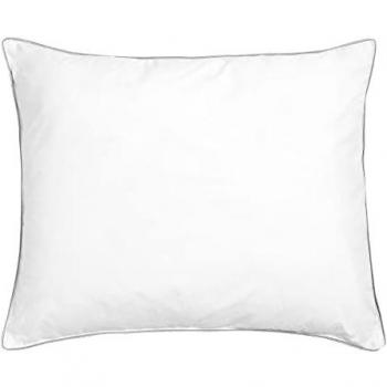 Almohada de Algodón Blanco 50 x 60 cm Suave con Relleno de Microfibra y Poliéster