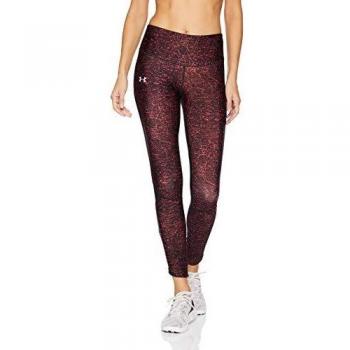 Under Armour Fly Fast - Mallas Ajustadas para Mujer, Mujer, Leggin, 1320323-008, Negro/After Burn/Reflective, S