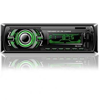 Honboom Radio Coche Bluetooth Autoradio Bluetooth | 4 x 60 W 1 DIN FM Radio con Manos Libres Bluetooth | Coche Reproductor de MP3 con Control Volante | Admite RDS/AUX/USB/SD