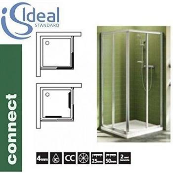 Ideal standard connect a lato 90 profili brill lucido vetro trasparent