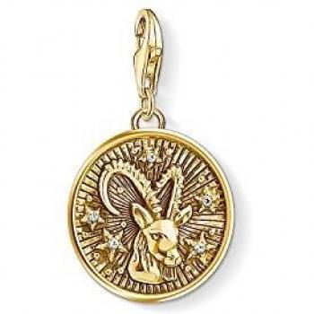 Colgante Charm Zodíaco Capricornio de Plata Esterlina 925 Bañado en Oro de 18k Thomas Sabo